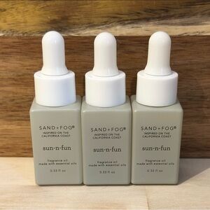 Sand + Fog Sun-n-Fun Diffuser Oil 3x Home Fragrance 10mL/ea NWOB Tropical Spring